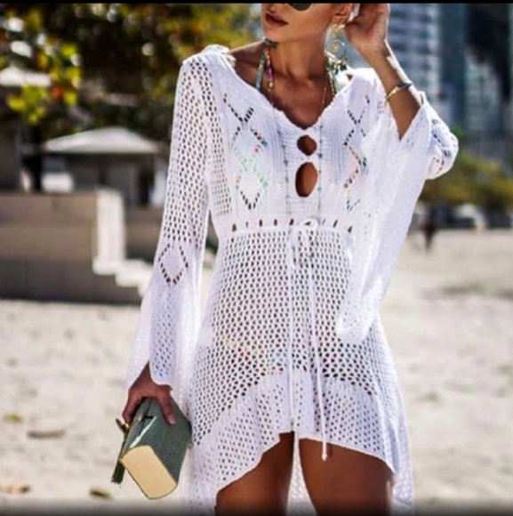 LAST 1⭐BEAUTIFUL CROCHET COVER UP - Picture 2 of 8